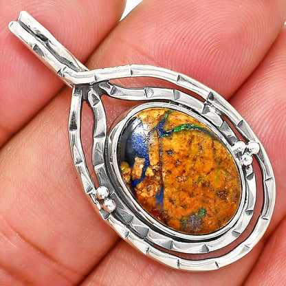 Natural Cyber Web Chrysocolla Stone Pendant P-1410 SDP151091