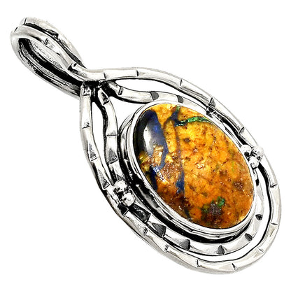 Natural Cyber Web Chrysocolla Stone Pendant P-1410 SDP151091