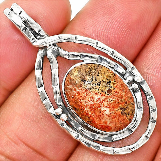 Natural Leopard Skin Jasper Pendant P-1410 SDP151097