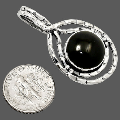 Natural Black Onyx - Brazil Pendant P-1410 SDP151103