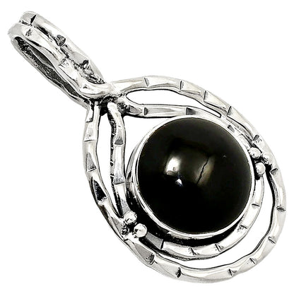 Natural Black Onyx - Brazil Pendant P-1410 SDP151103