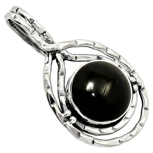 Natural Black Onyx - Brazil Pendant P-1410 SDP151103