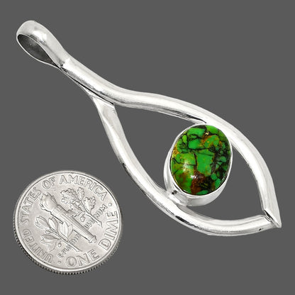 Natural Green Matrix Turquoise Pendant P-1384 SDP151123