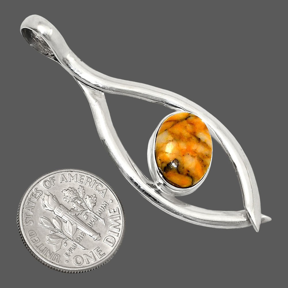 Natural Honey Dendritic Opal Pendant P-1384 SDP151152