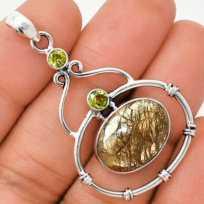 Nipomo Marcasite Agate & Peridot Pendant P-1075 SDP151195