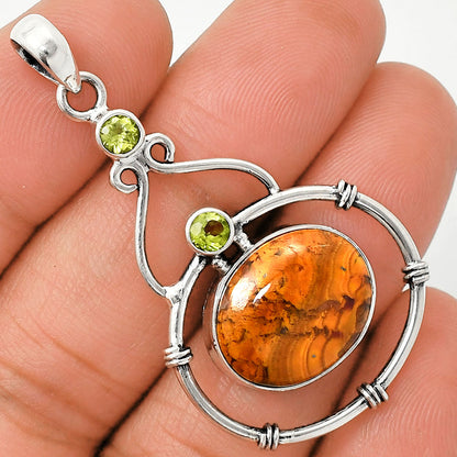 Rare Cady Mountain Agate & Peridot Pendant P-1075 SDP151218