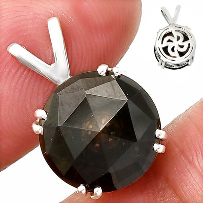 Fancy Cut Smoky Quartz - Brazil Pendant P-1737 SDP151229