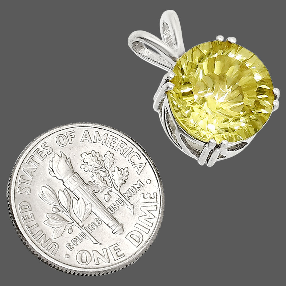 Fancy Cut Natural Lemon Quartz Pendant P-1737 SDP151240