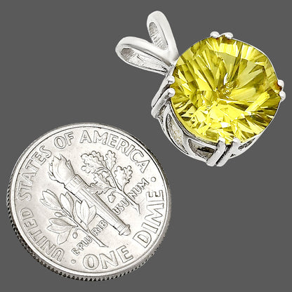 Fancy Cut Natural Lemon Quartz Pendant P-1737 SDP151241