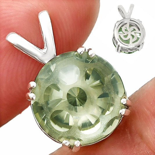 Fancy Cut Prasiolite (Green Amethyst) Pendant P-1737 SDP151250