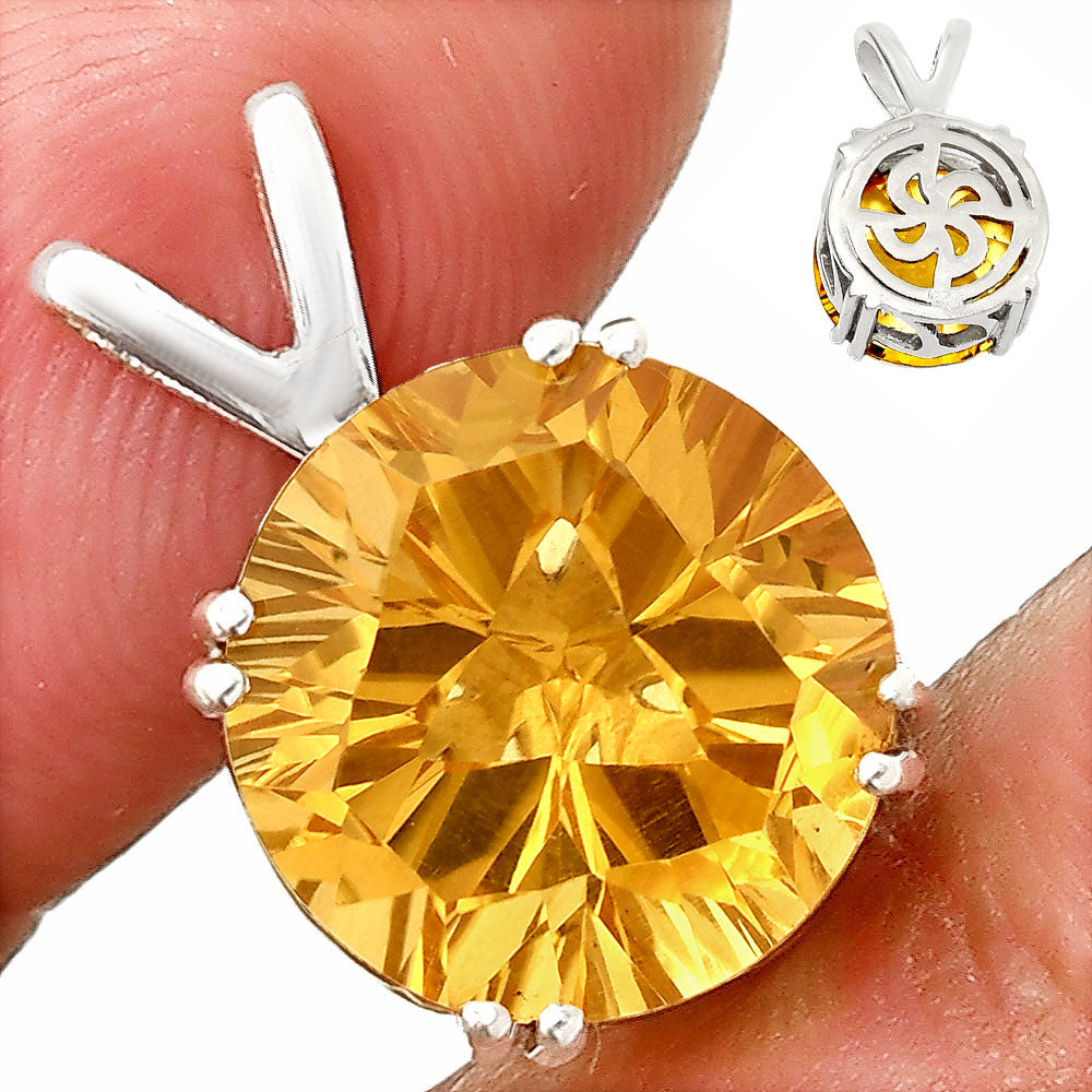 Fancy Cut Natural Citrine Pendant P-1737 SDP151258
