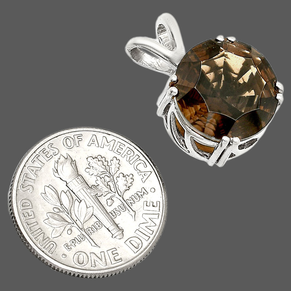 Fancy Cut Smoky Quartz - Brazil Pendant P-1737 SDP151265