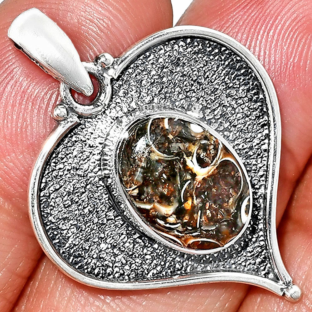 Heart - Natural Turtella Jasper - USA Pendant P-1503 SDP151275