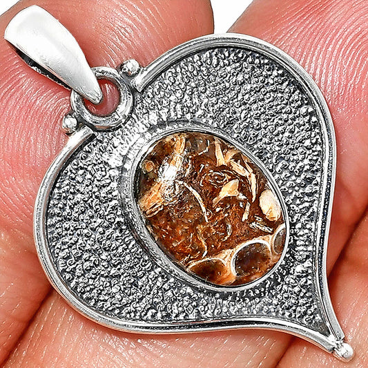 Heart - Natural Turtella Jasper - USA Pendant P-1503 SDP151282