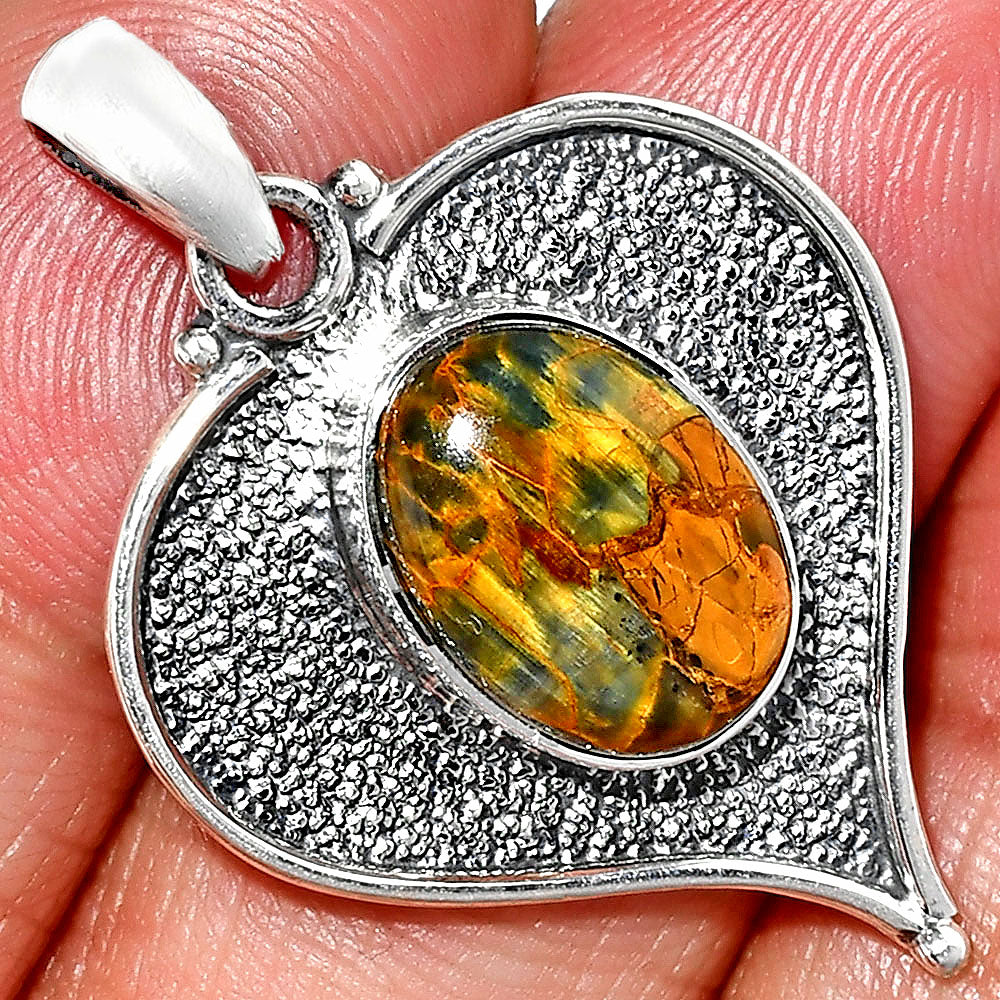 Heart - Natural Nellite Pendant P-1503 SDP151287