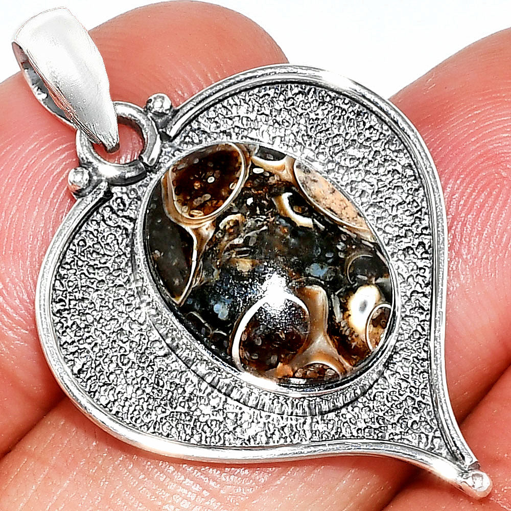 Heart - Natural Turtella Jasper - USA Pendant P-1503 SDP151294
