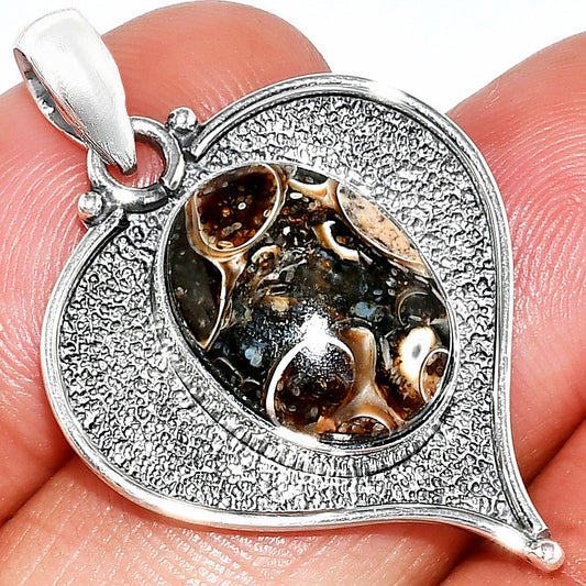 Heart - Natural Turtella Jasper - USA Pendant P-1503 SDP151294