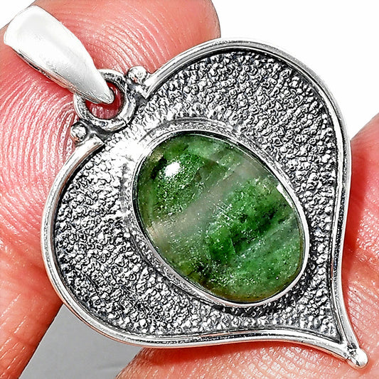 Heart - Natural Serpentine Pendant P-1503 SDP151296