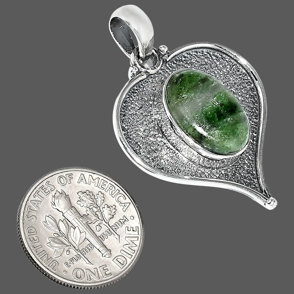 Heart - Natural Serpentine Pendant P-1503 SDP151296