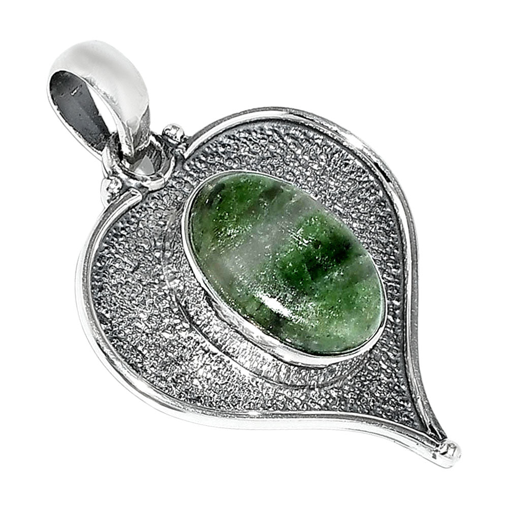 Heart - Natural Serpentine Pendant P-1503 SDP151296