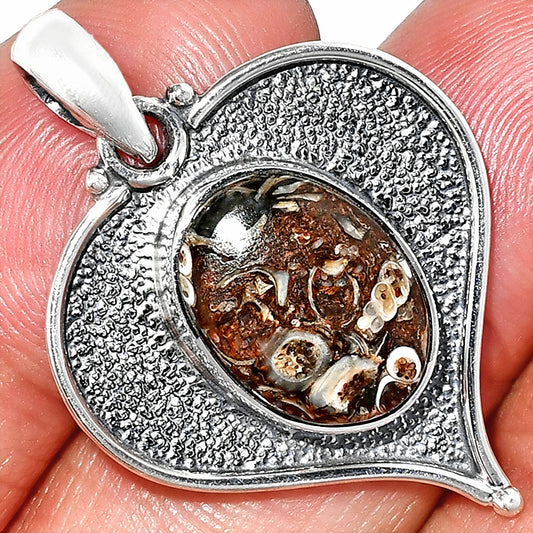 Heart - Natural Turtella Jasper - USA Pendant P-1503 SDP151298