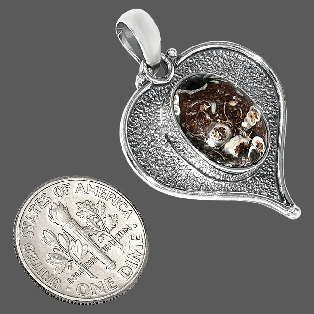 Heart - Natural Turtella Jasper - USA Pendant P-1503 SDP151298