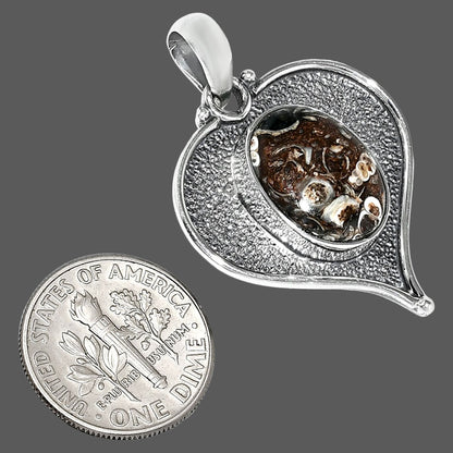 Heart - Natural Turtella Jasper - USA Pendant P-1503 SDP151298