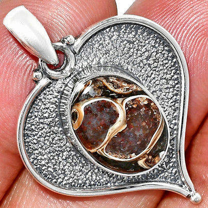Heart - Natural Turtella Jasper - USA Pendant P-1503 SDP151299