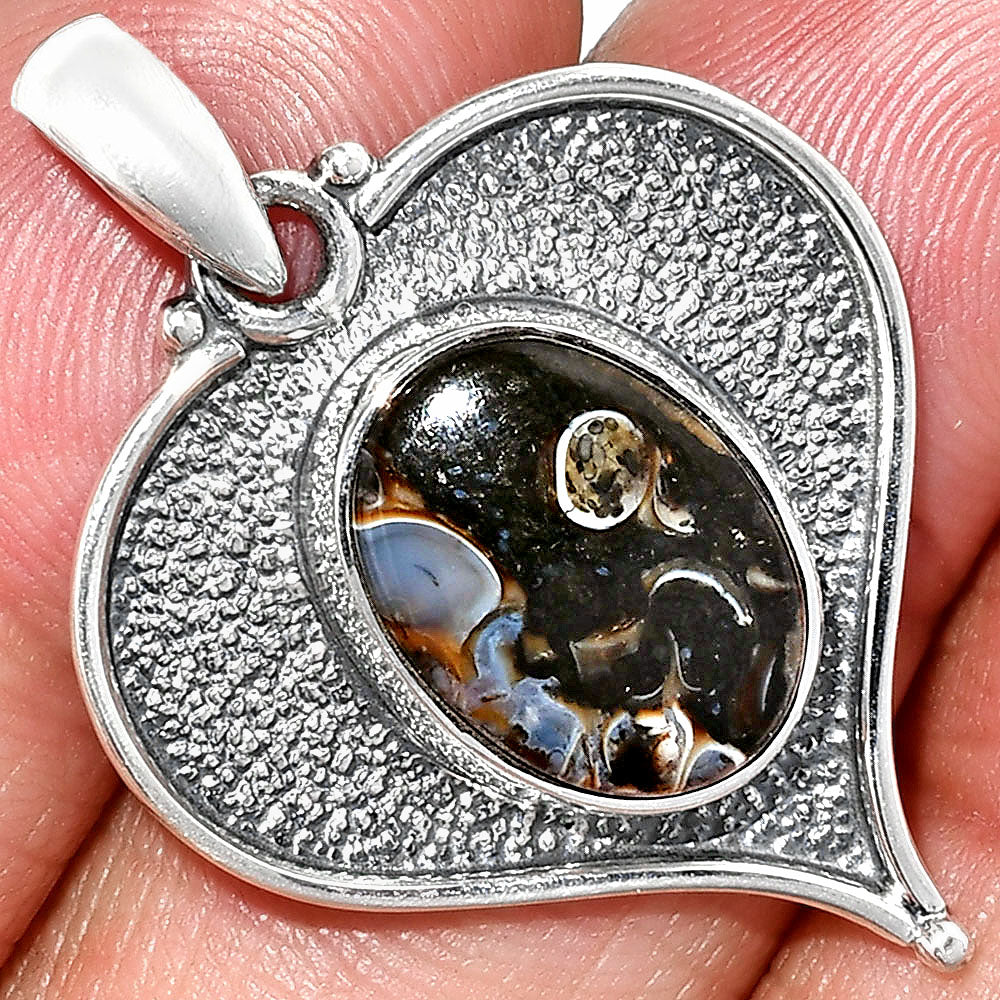 Heart - Natural Turtella Jasper - USA Pendant P-1503 SDP151311