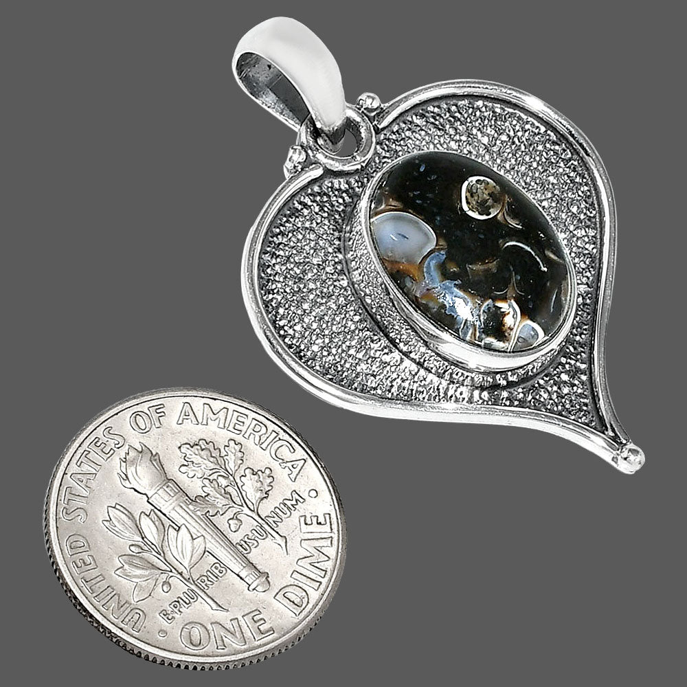 Heart - Natural Turtella Jasper - USA Pendant P-1503 SDP151311