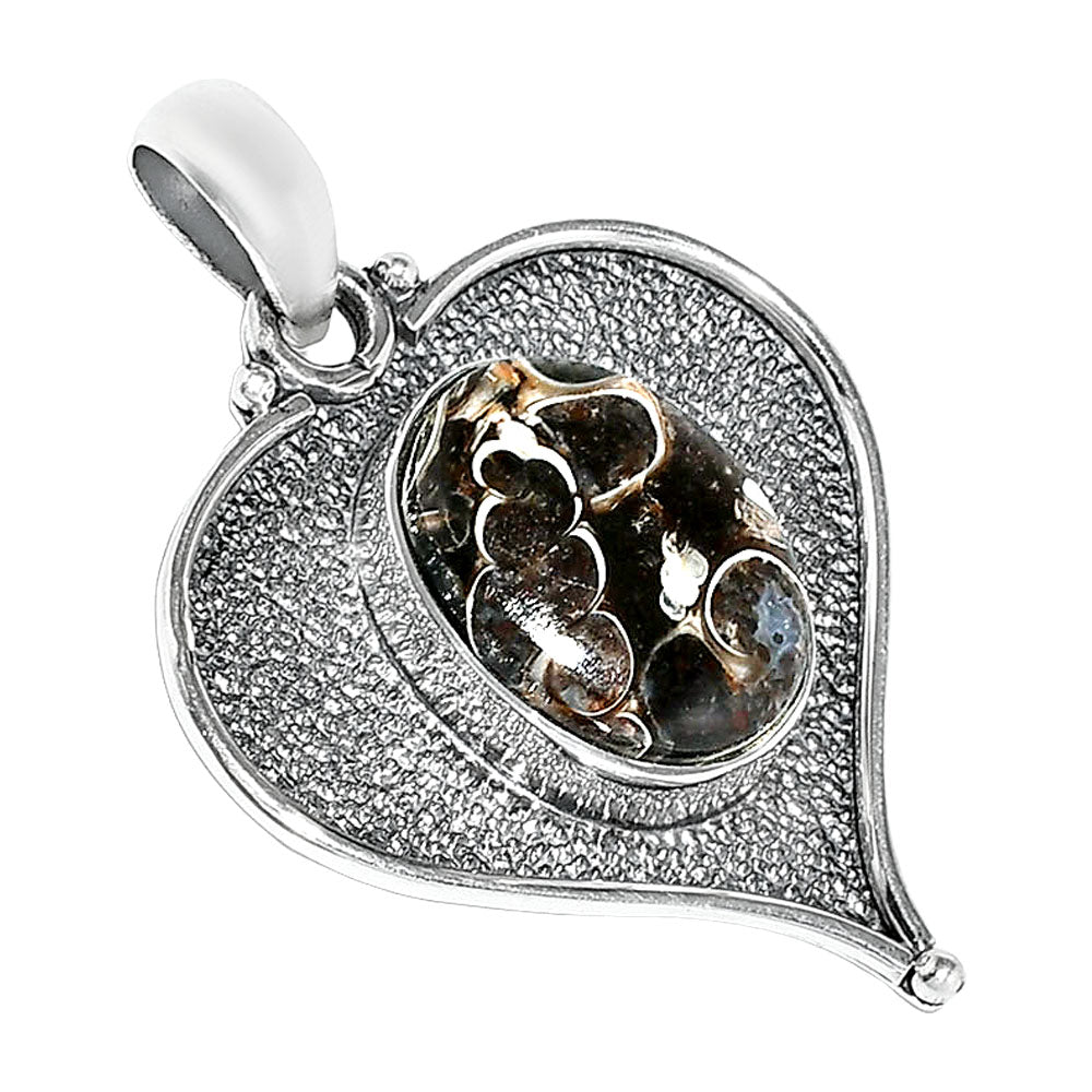Heart - Natural Turtella Jasper - USA Pendant P-1503 SDP151312