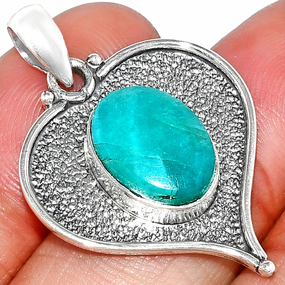 Heart - Natural Paraiba Amazonite Pendant P-1503 SDP151314
