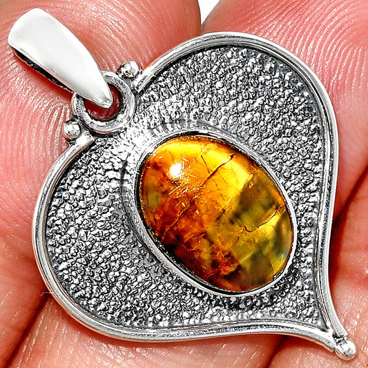 Heart - Natural Nellite Pendant P-1503 SDP151333