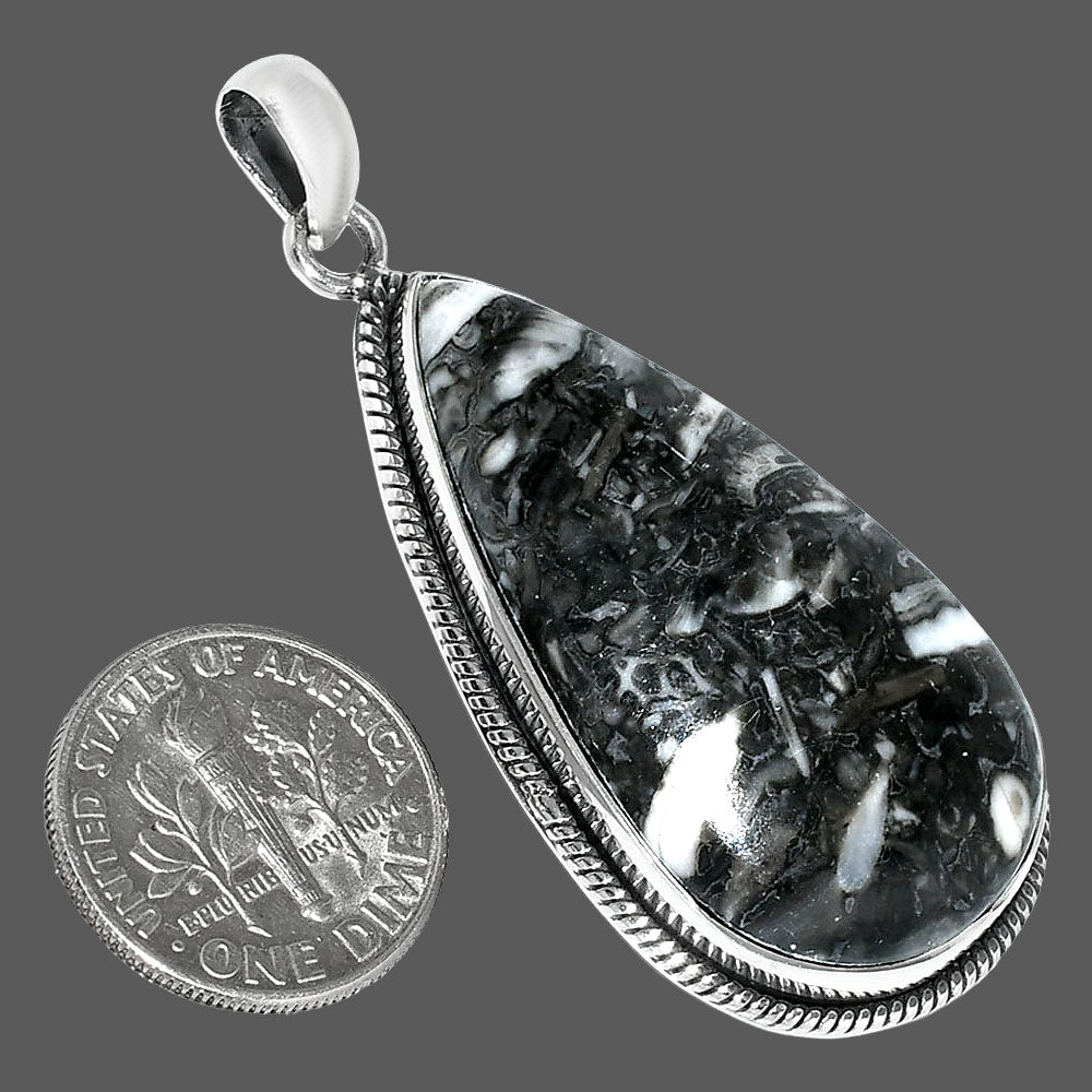 Natural Mexican Cabbing Fossil Pendant P-1068 SDP151382