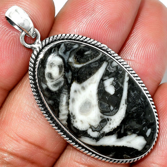 Natural Mexican Cabbing Fossil Pendant P-1068 SDP151410