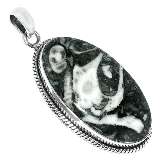 Natural Mexican Cabbing Fossil Pendant P-1068 SDP151410