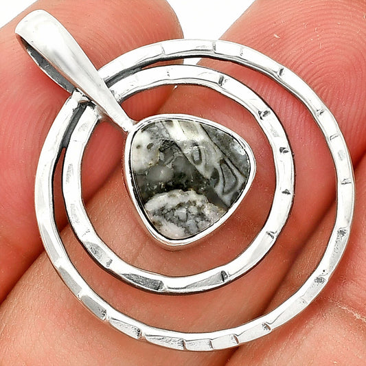 Natural Mexican Cabbing Fossil Pendant P-1441 SDP151497