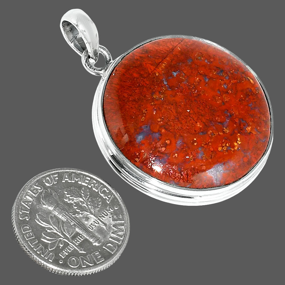 Natural Red Moss Agate Pendant P-1124 SDP151505