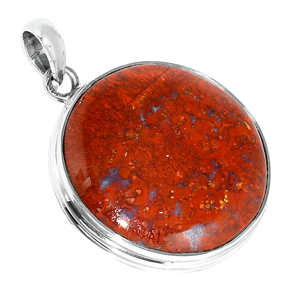 Natural Red Moss Agate Pendant P-1124 SDP151505