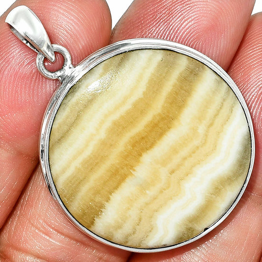 Natural Yellow Aragonite Pendant P-1124 SDP151560