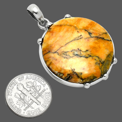 Natural Honey Dendritic Opal Pendant P-1349 SDP151608