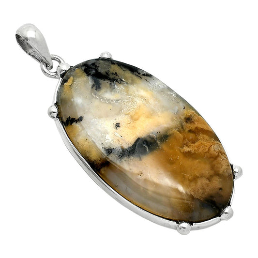 Natural Rose Plume Agate Pendant P-1349 SDP151618