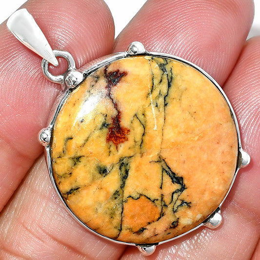 Natural Honey Dendritic Opal Pendant P-1349 SDP151625