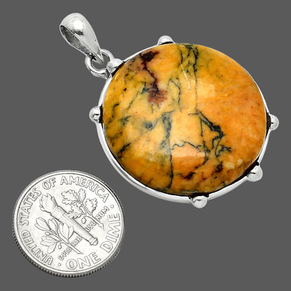 Natural Honey Dendritic Opal Pendant P-1349 SDP151625