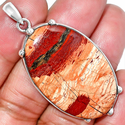 Natural Snake Skin Jasper Pendant P-1349 SDP151633
