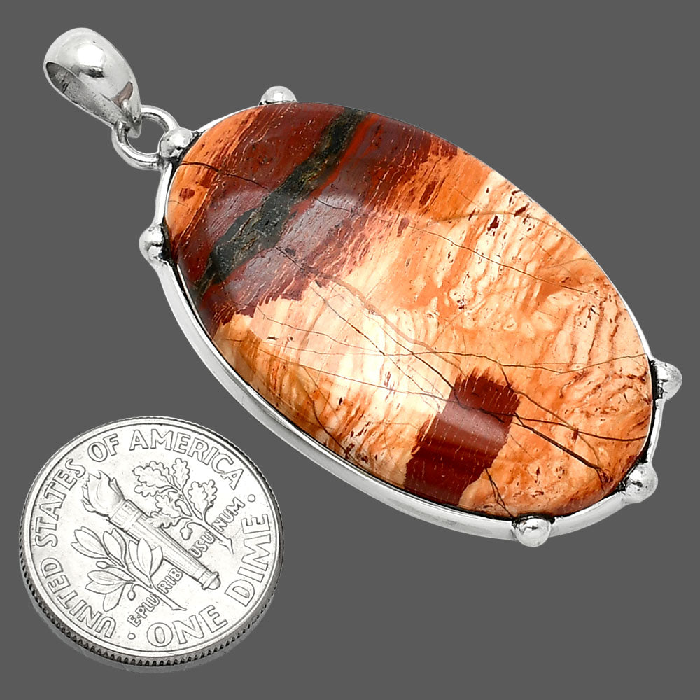 Natural Snake Skin Jasper Pendant P-1349 SDP151633