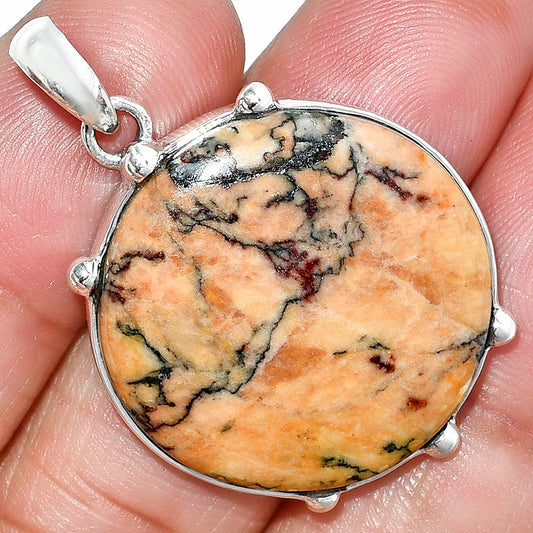 Natural Honey Dendritic Opal Pendant P-1349 SDP151635