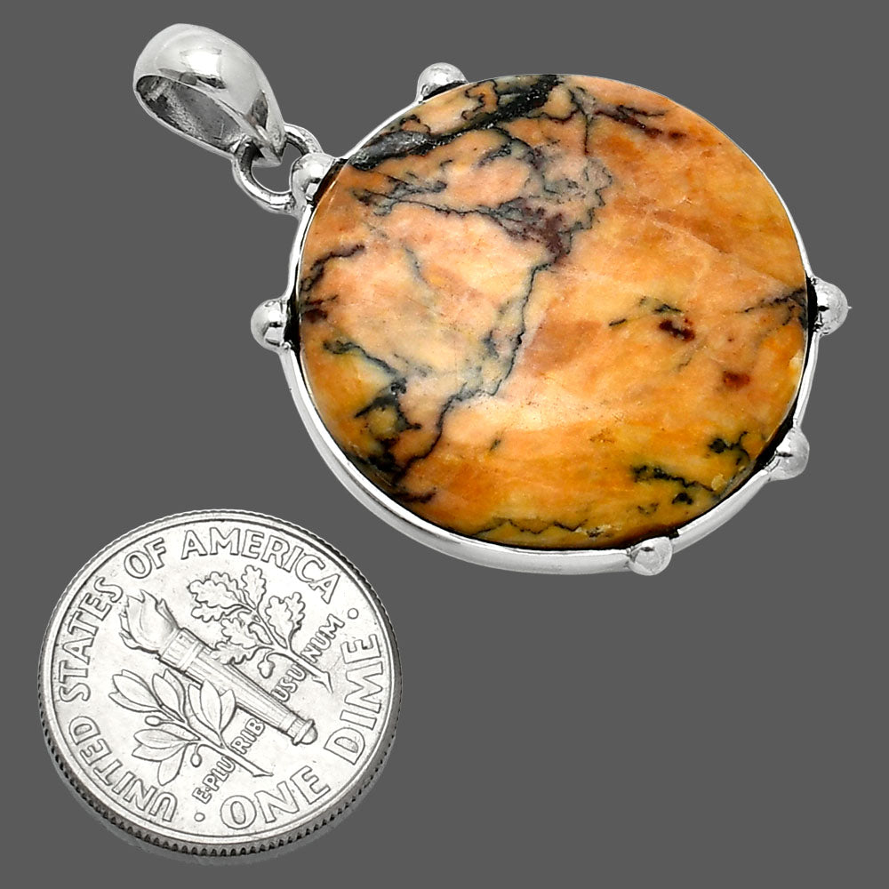 Natural Honey Dendritic Opal Pendant P-1349 SDP151635