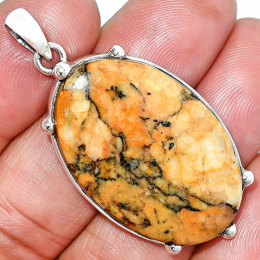Natural Honey Dendritic Opal Pendant P-1349 SDP151663