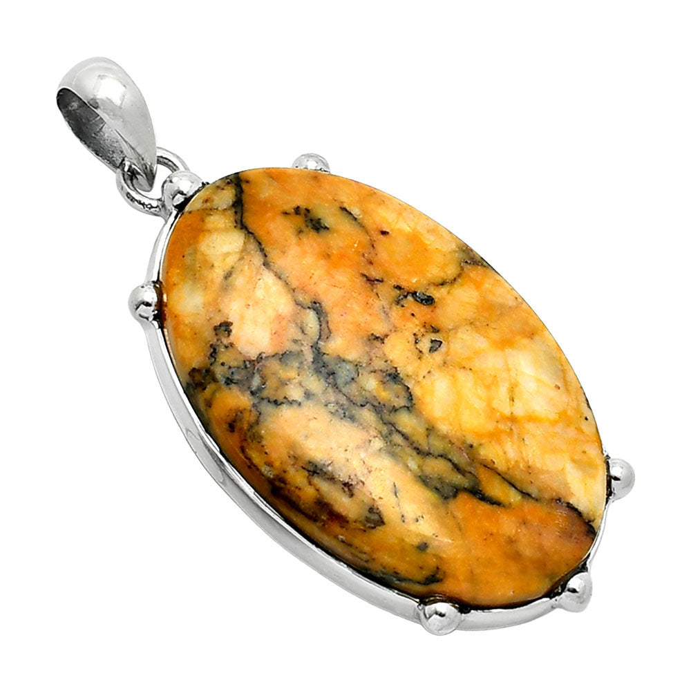 Natural Honey Dendritic Opal Pendant P-1349 SDP151663